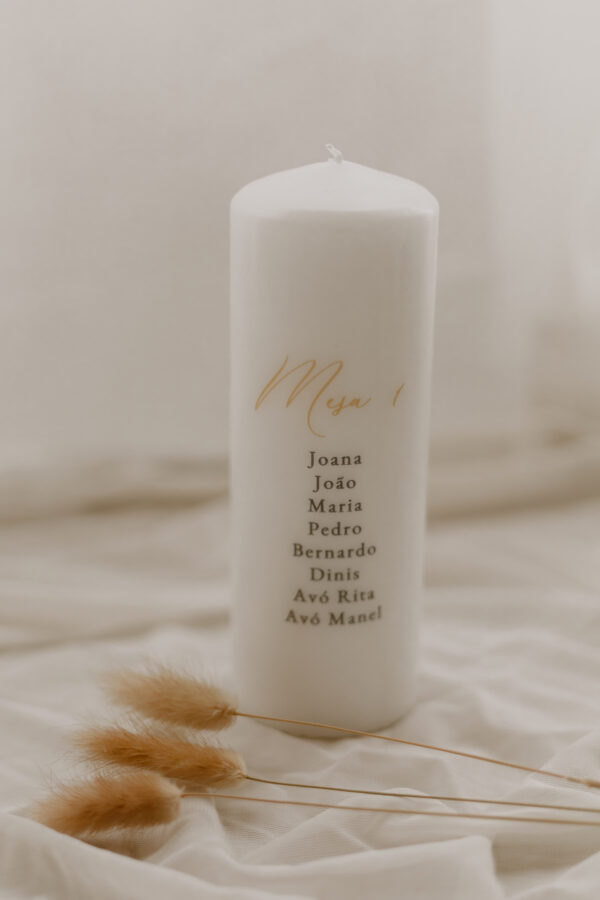 Vela distribuidor de mesa casamento